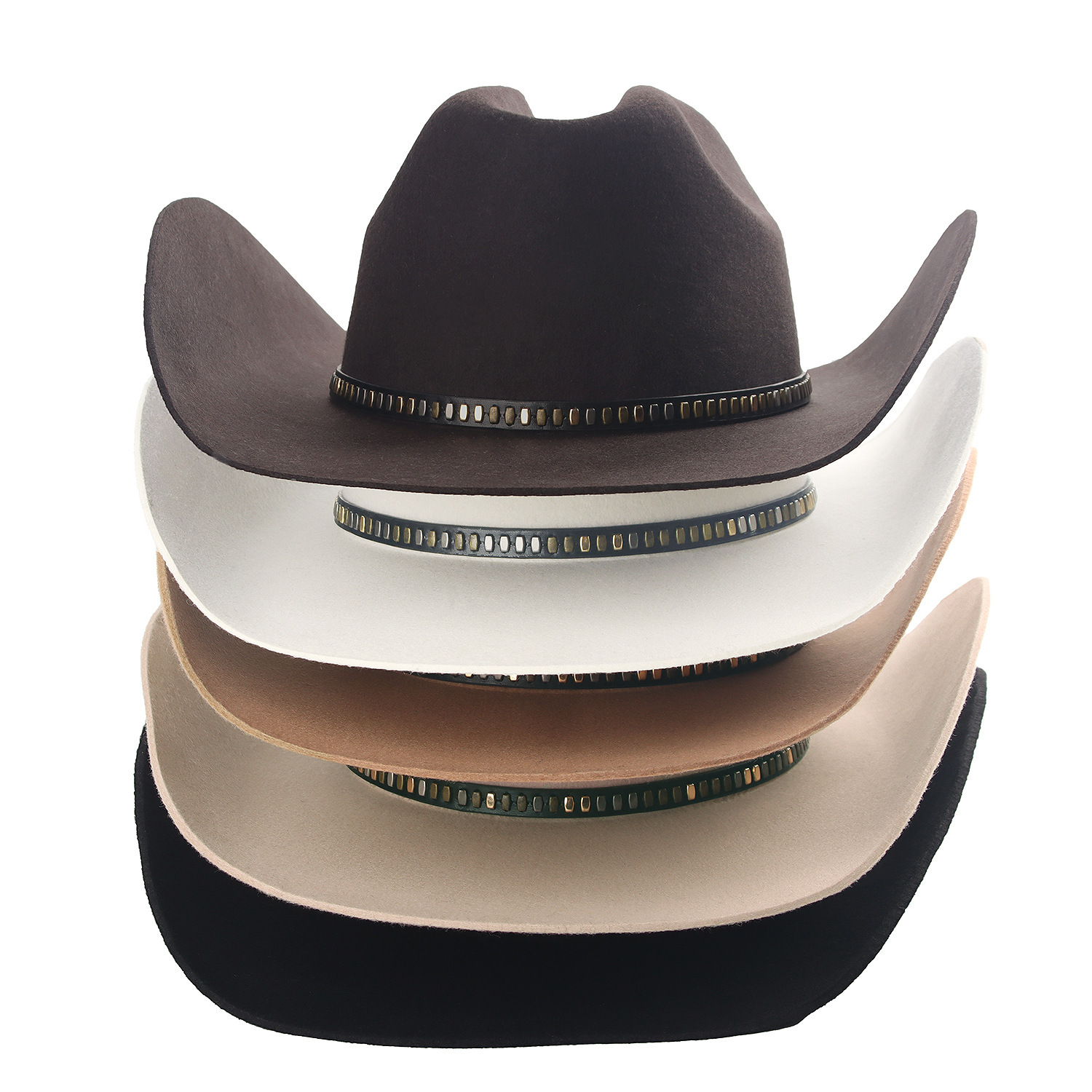 Refined Vintage Felt Hat with Western Silhouette