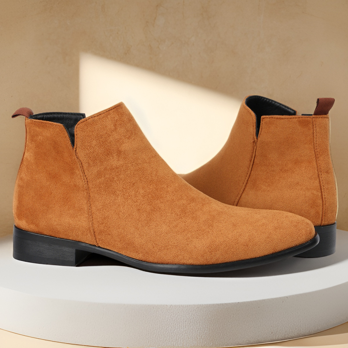 Minimalist Style Men’s Suede Chelsea Boots
