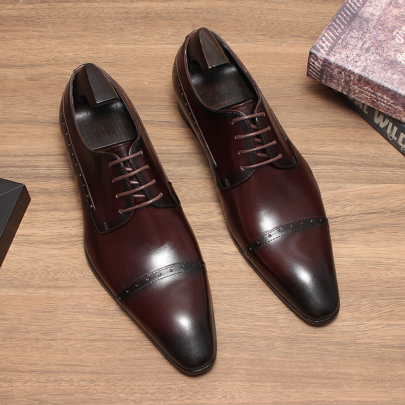Professional Cap Toe Oxfords with Signature Floral Sole-Colinshoes