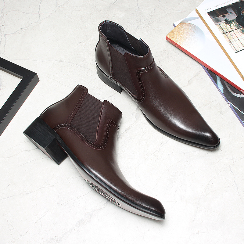 Timeless Minimalism Slip-On Leather Chelsea Boots