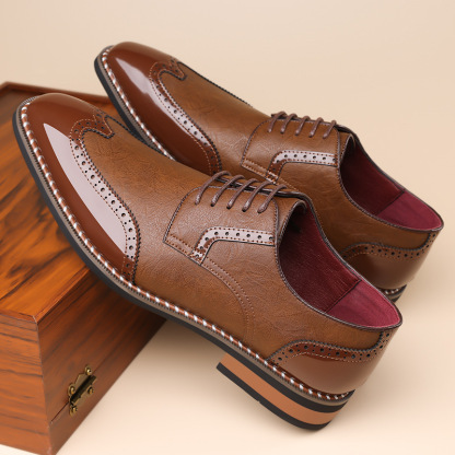 Gatsby Aristocrat Two-Tone Brogue Oxfords Shoes