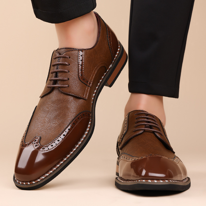 Gatsby Aristocrat Two-Tone Brogue Oxfords Shoes