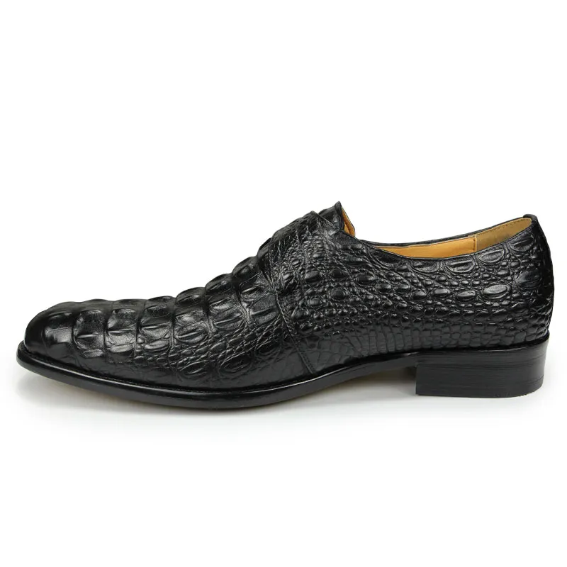 Luxury Ombre Crocodile Embossed Monk Strap-Colinshoes
