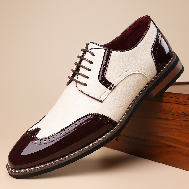 Gatsby Aristocrat Two-Tone Brogue Oxfords Shoes