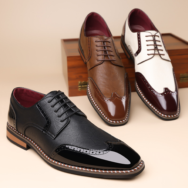 Gatsby Aristocrat Two-Tone Brogue Oxfords Shoes