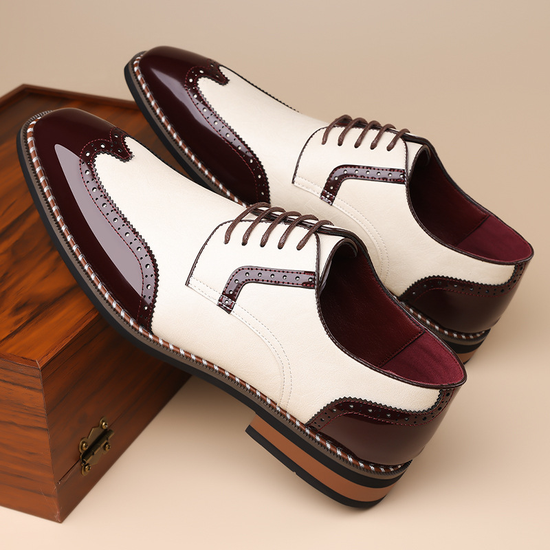 Gatsby Aristocrat Two-Tone Brogue Oxfords Shoes