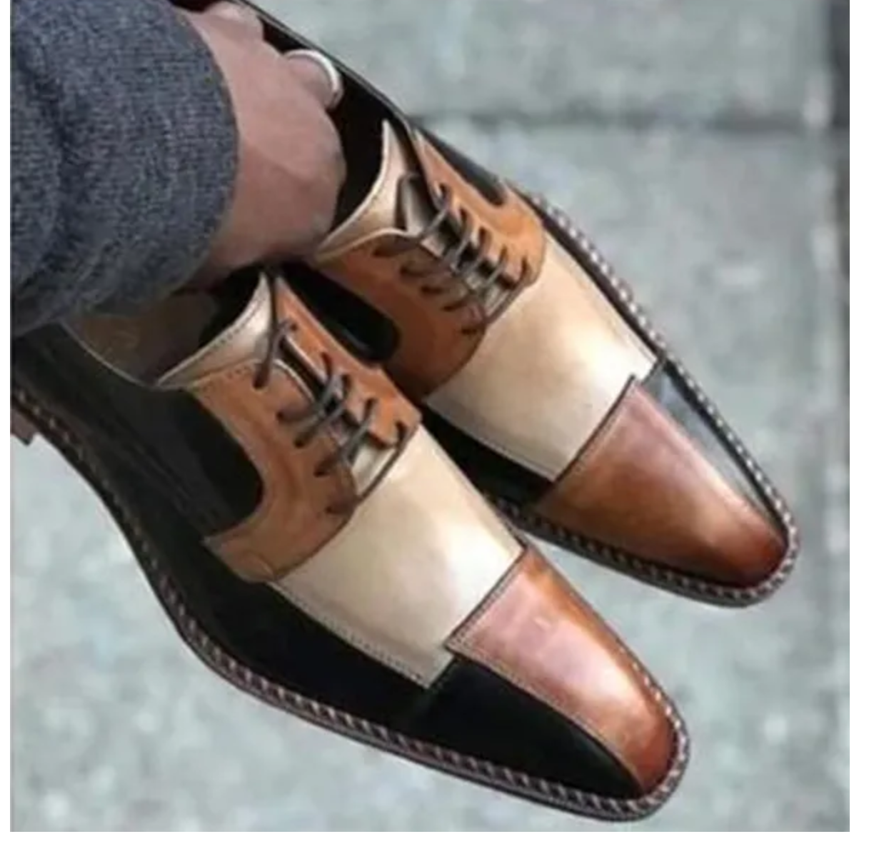 Retro Patchwork Derby Dress Shoes – ColinShoes