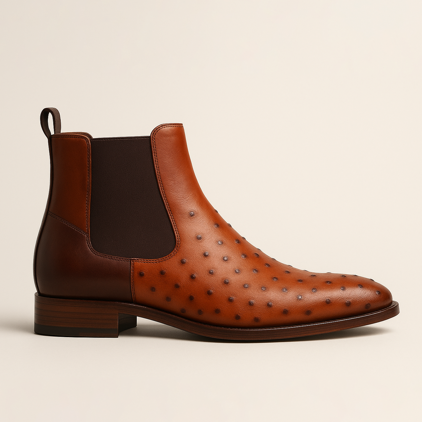 Men’s Ostrich Leather Chelsea Boots | colinshoes