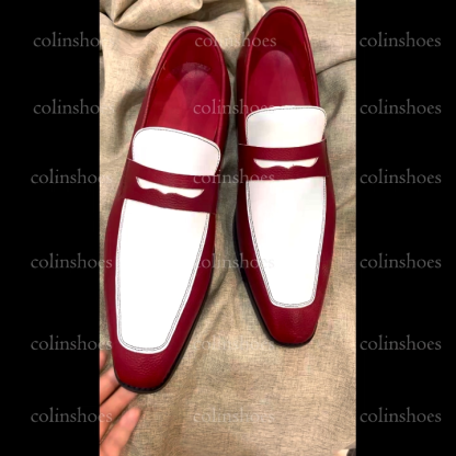 Genuine Leather Exotic Patchwork Loafers Shoes