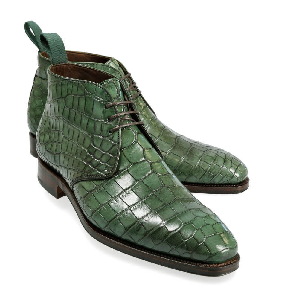 formal crocodile print chukka boots-Colinshoes