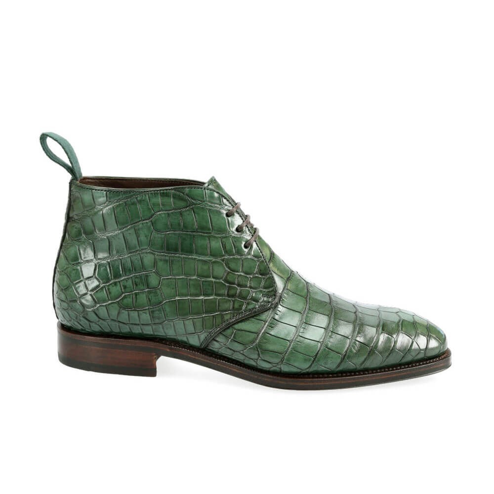 Premium Crocodile Print Formal Chukka Boots-Colinshoes
