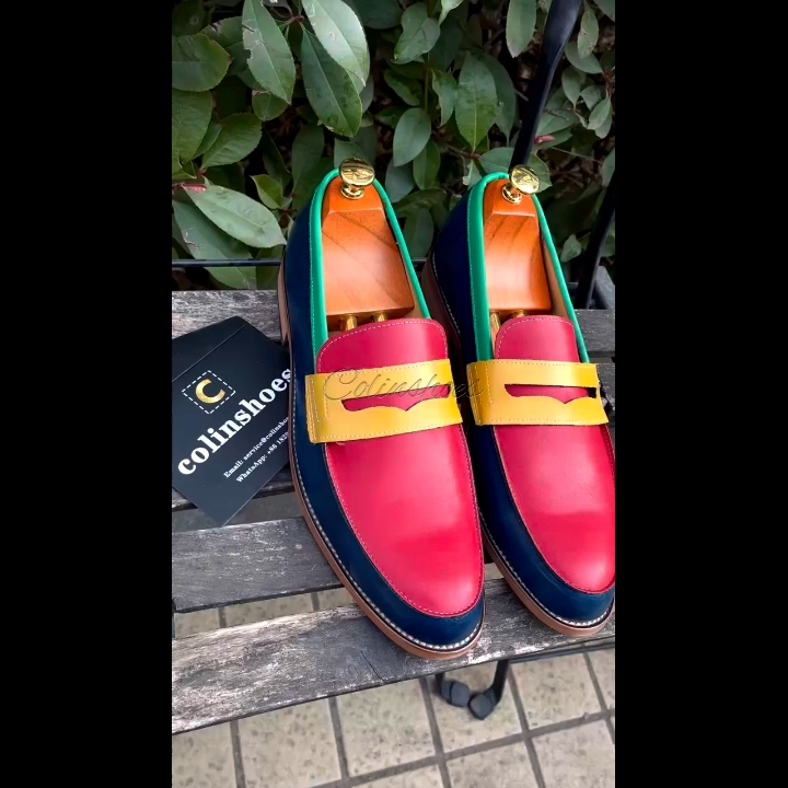 Men's Fashion Patchwork Business Shoes Loafers