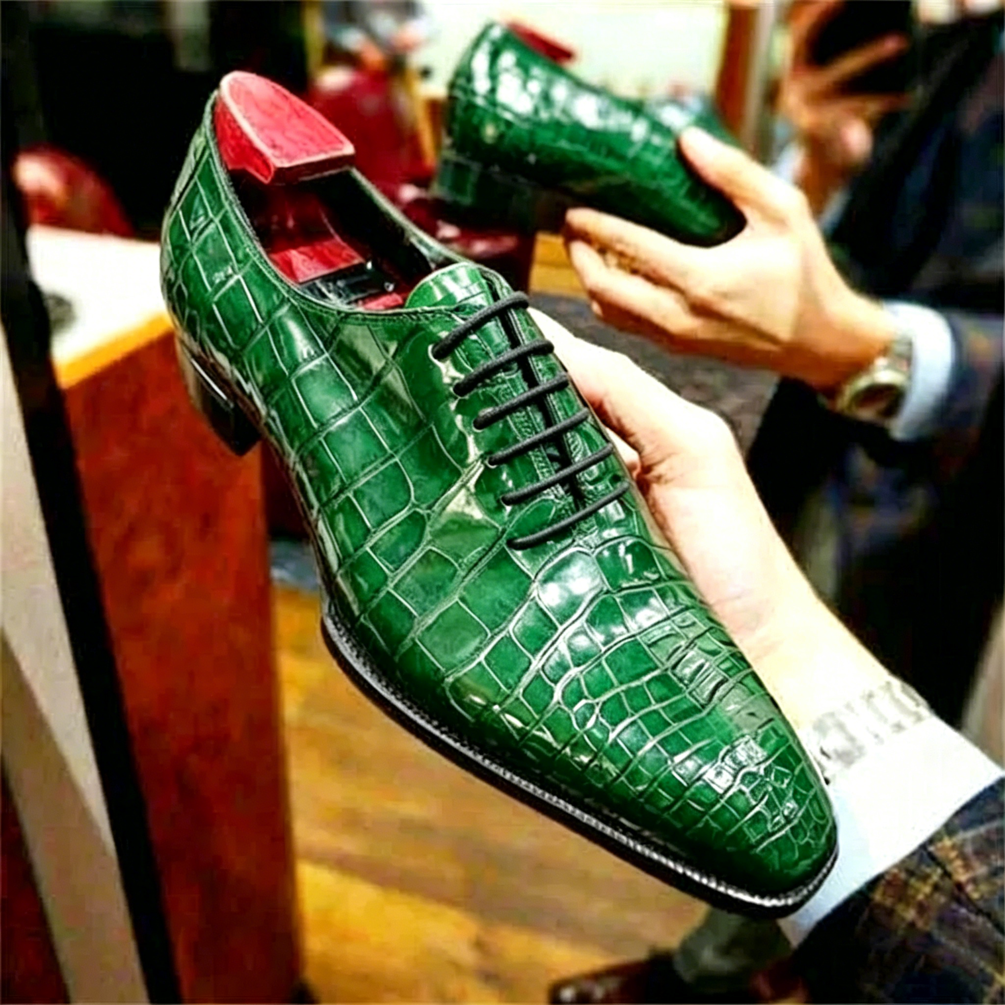 Crocodile Pattern Oxford Shoes Handcrafted for Class – Colinshoes