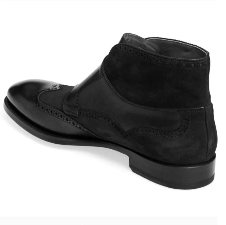 Elegant Double Buckle Dress Boots for Men