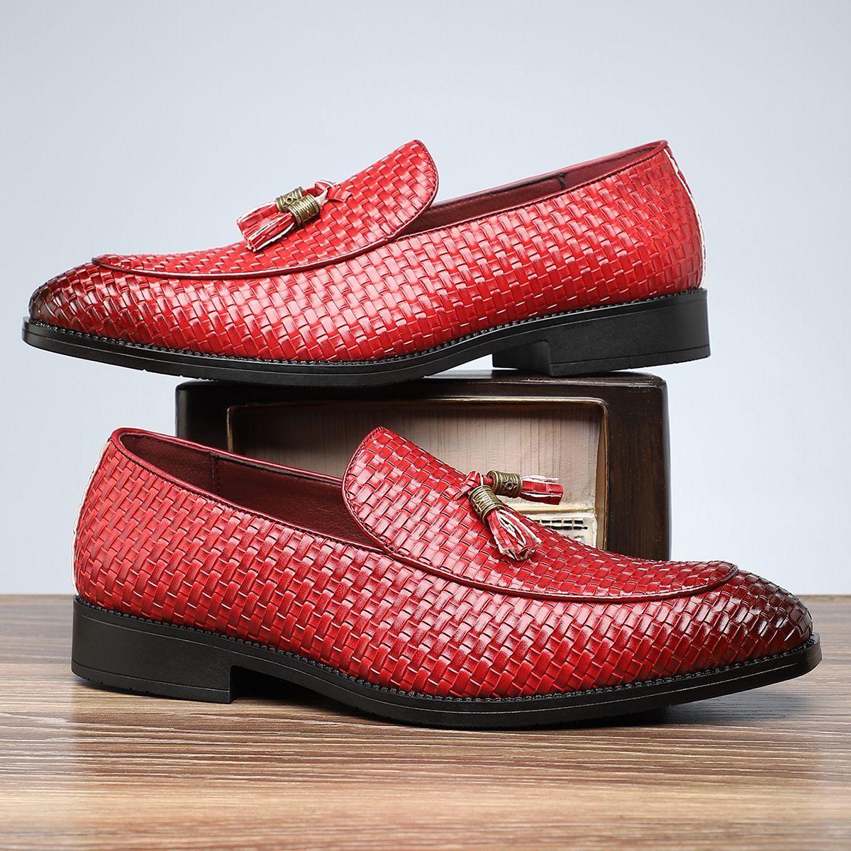 Parties & Smart Casual Woven Tassel Loafers