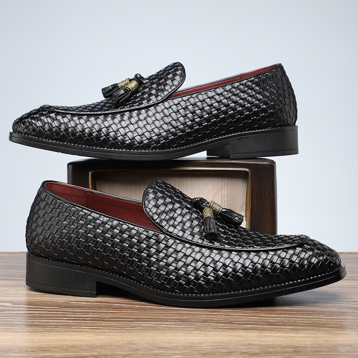Parties & Smart Casual Woven Tassel Loafers
