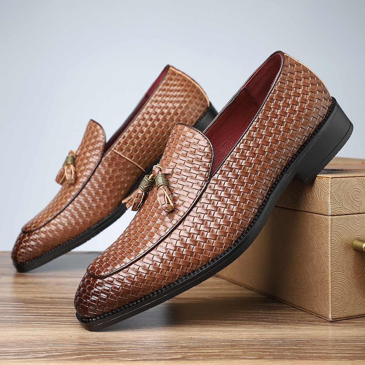 Parties & Smart Casual Woven Tassel Loafers
