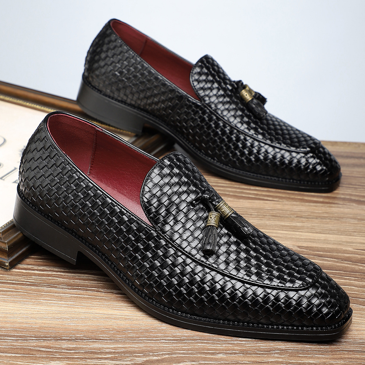 Parties & Smart Casual Woven Tassel Loafers