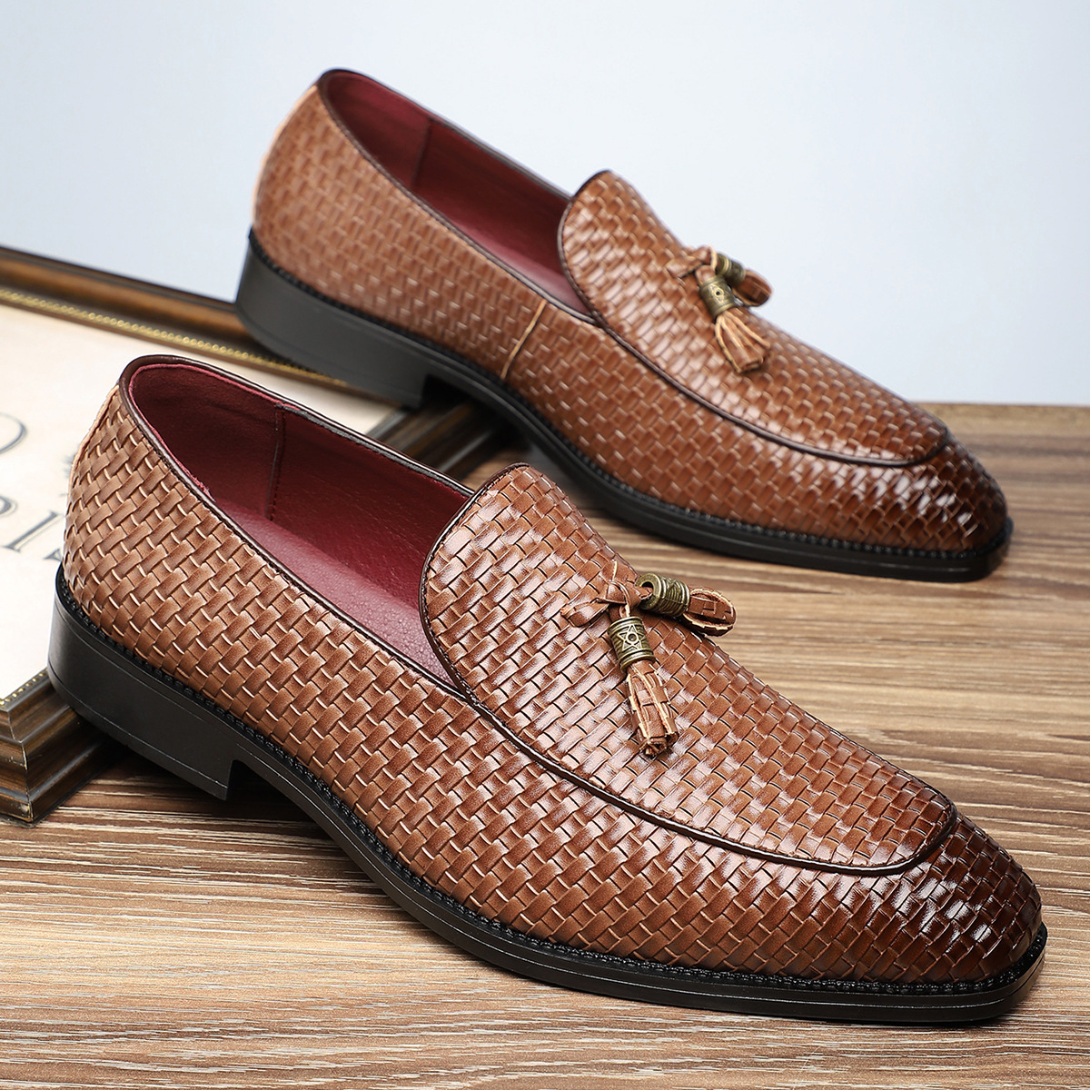 Parties & Smart Casual Woven Tassel Loafers