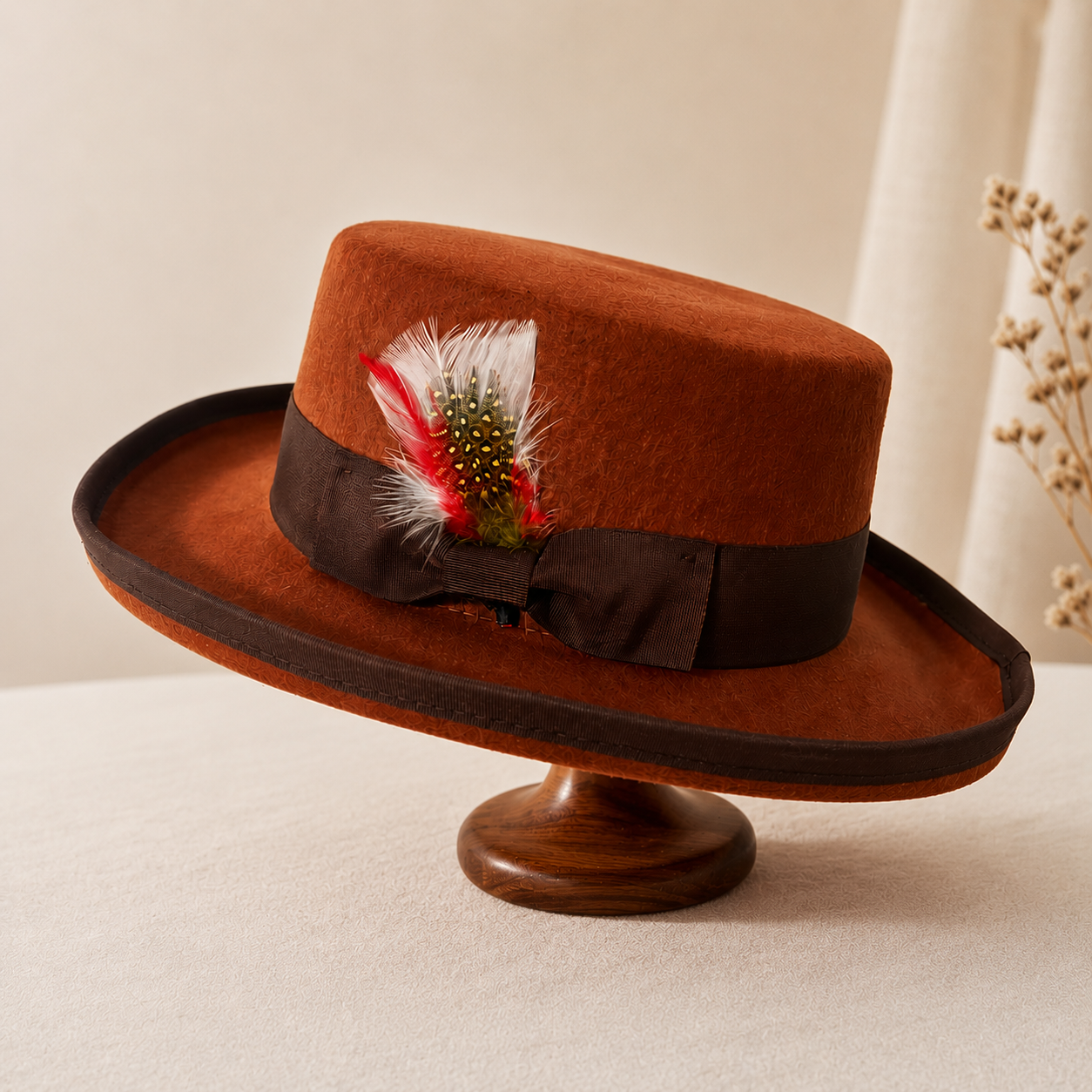 58-60cm Timeless Gentleman Style Wool Felt Top Hat 