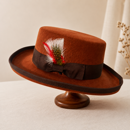 58-60cm Timeless Gentleman Style Wool Felt Top Hat 
