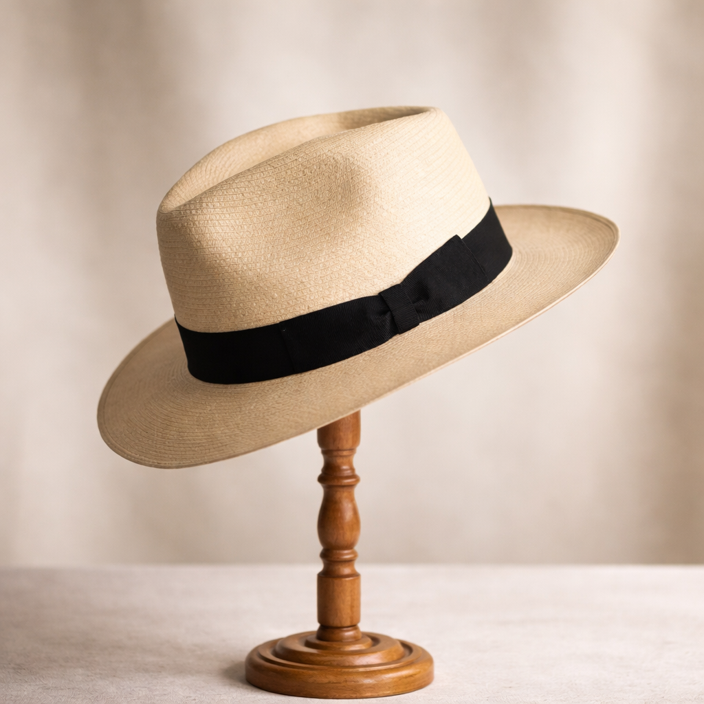 Classic Panama Straw Hat for Men – Lightweight Summer Fedora with Ribbon Band
