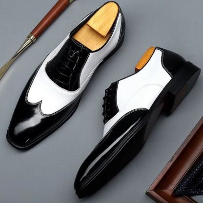  perforated brogue detail and bold color contrast-Colinshoes