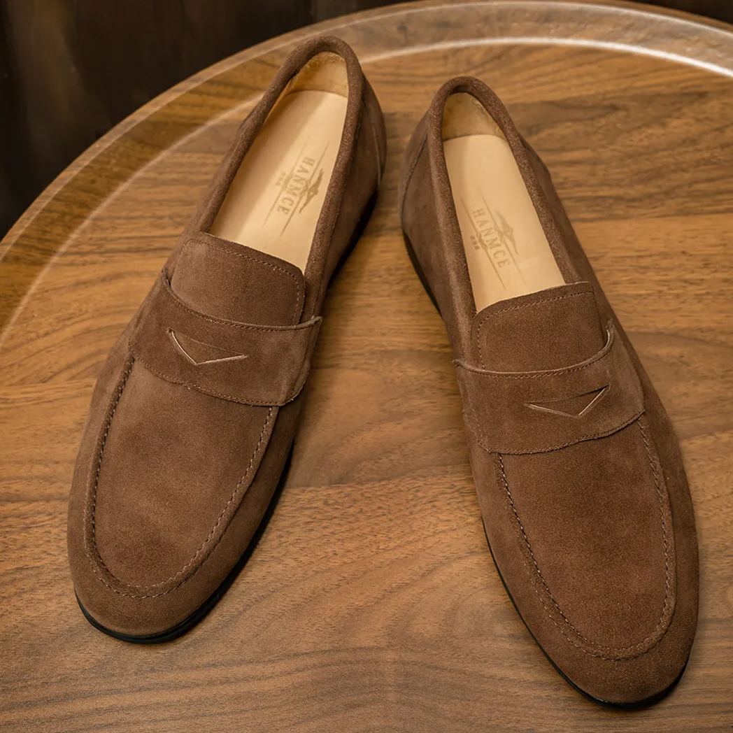 3-Season Essential Italian Nubuck Penny Loafers-Colinshoes