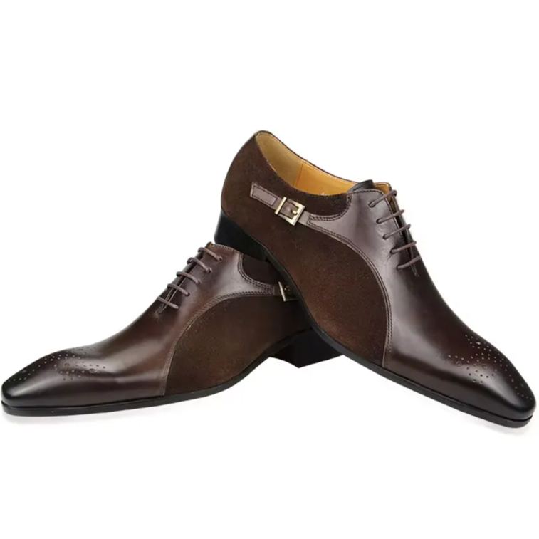 Day-to-Night Essential Suede/Leather Oxfords-Colinshoes