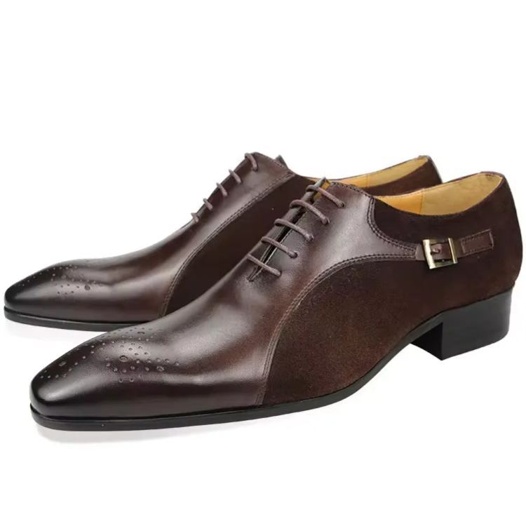 Day-to-Night Essential Suede/Leather Oxfords-Colinshoes