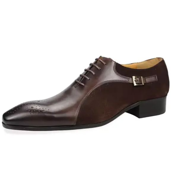 Day-to-Night Essential Suede/Leather Oxfords-Colinshoes