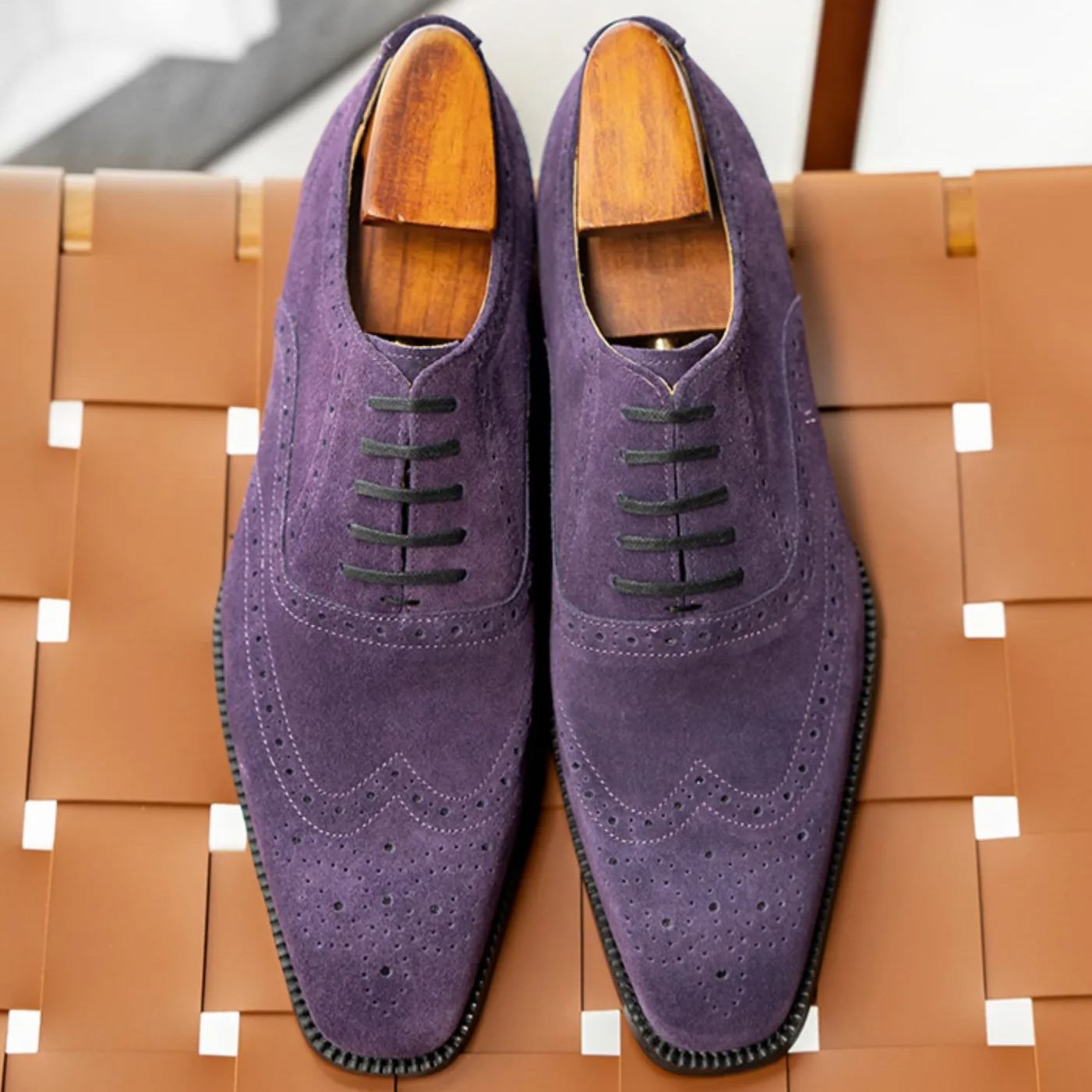 Stylish Suede Brogues for Wedding & Office-Colinshoes