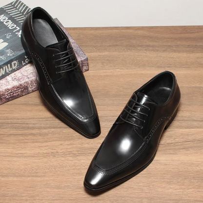 Handcrafted Split-Toe Formal Derby Dress Shoes-Colinshoes