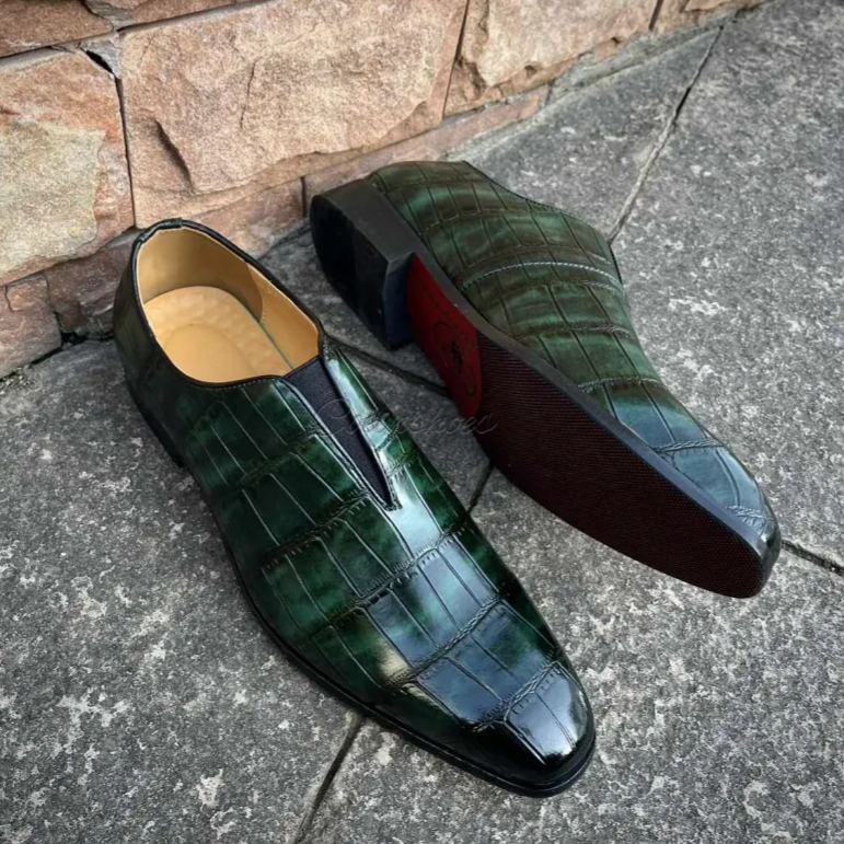 All-Day Ease Geometric Pattern Elastic Slip-Ons-Colinshoes