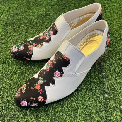 Men's Floral High Heel Loafers – ColinShoes