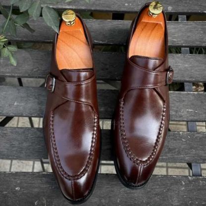 Timeless Split Toe Single Strap Dress Monks-Colinshoes