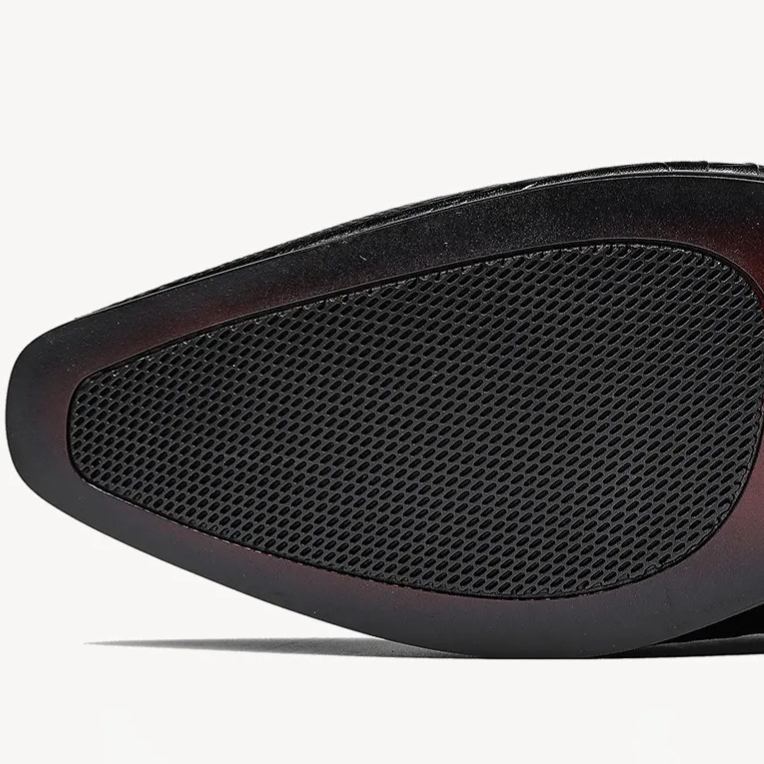 Left-angled view showing embossed texture and elegant shoe shape-Colinshoes