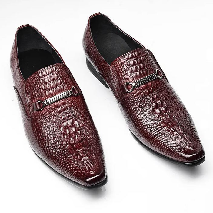 Rich Croc Textured Horsebit Loafers to Match Your Tuxedo-Colinshoes
