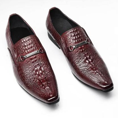 Rich Croc Textured Horsebit Loafers to Match Your Tuxedo-Colinshoes
