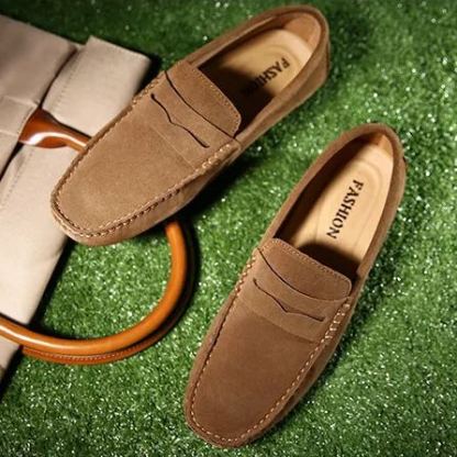 Lightweight Soft Suede All-Day Comfort Driver Loafers -Colinshoes
