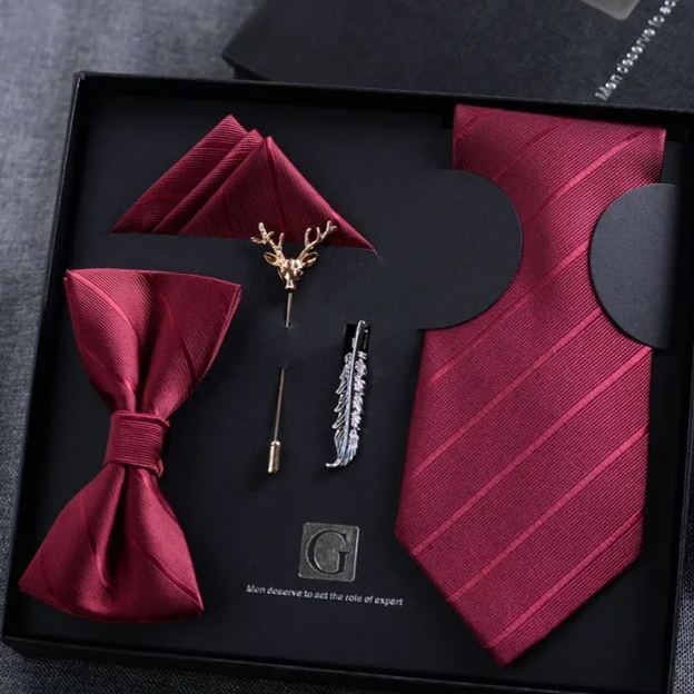 Premium 5-Piece Tie Gift Set for Men