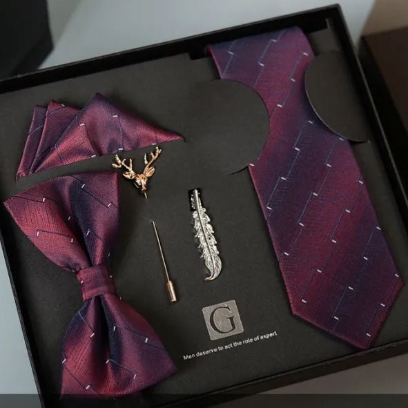Premium 5-Piece Tie Gift Set for Men