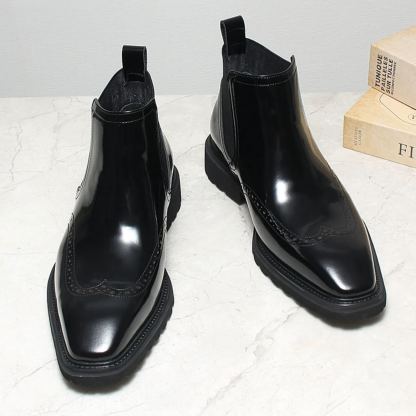[Copy]Timeless Minimalism Slip-On Leather Chelsea Boots