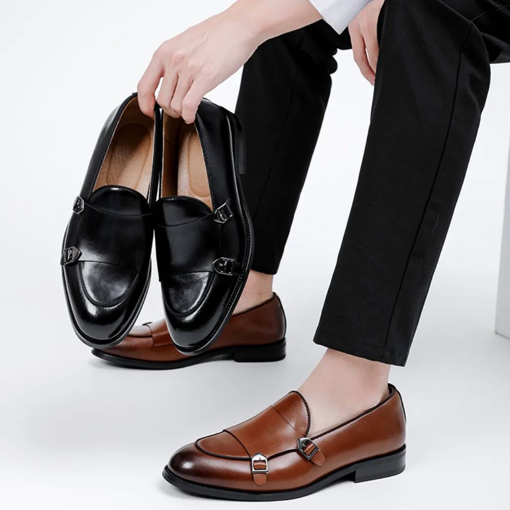 Mid Formal Double Monk Strap Loafer Slip-On