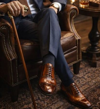 Wall Street Approved Triple Pleated Oxford Shoes