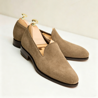 Minimal Opera Loafers Suede Leather for Smart Casual