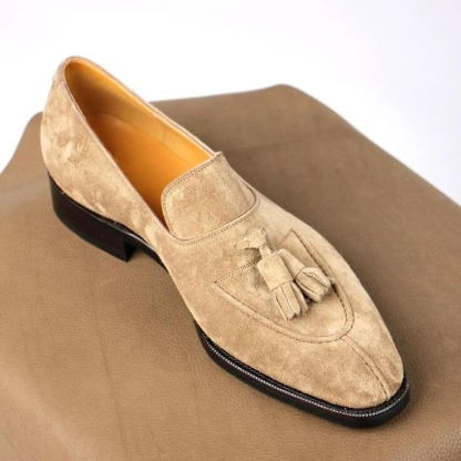 Relaxed Elegance Suede Tassel Loafers Smart Casual & Summer Wear