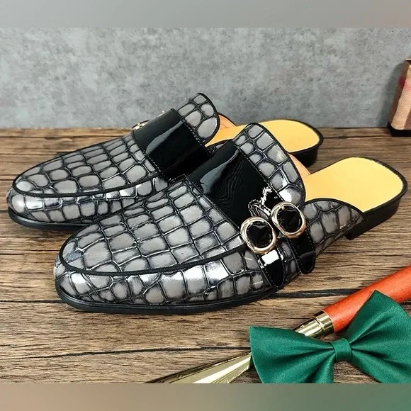 Modern Two-Strap Mule Slides by Colinshoes
