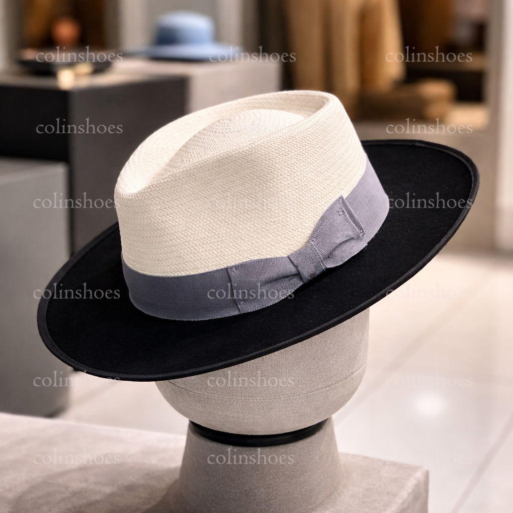 Luxury Panama Hat for Men | Wide Brim Fedora Hat