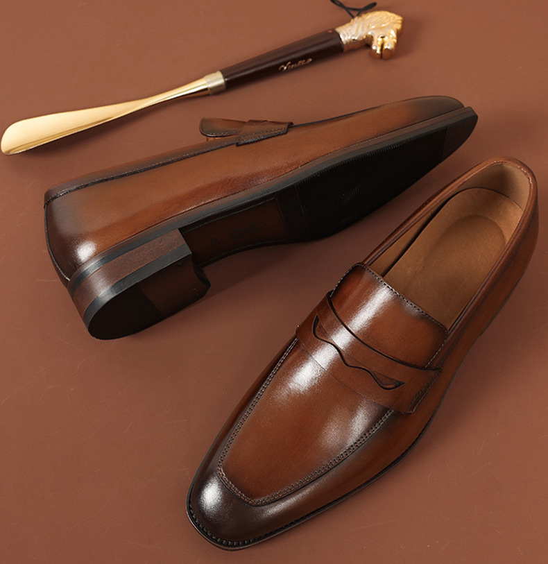 Mid Formal Men’s Leather Penny Loafers for Work & Life